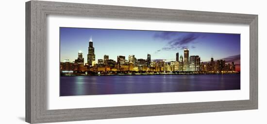 Buildings at the Waterfront, Lake Michigan, Chicago, Cook County, Illinois, USA-null-Framed Photographic Print