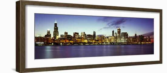 Buildings at the Waterfront, Lake Michigan, Chicago, Cook County, Illinois, USA-null-Framed Photographic Print