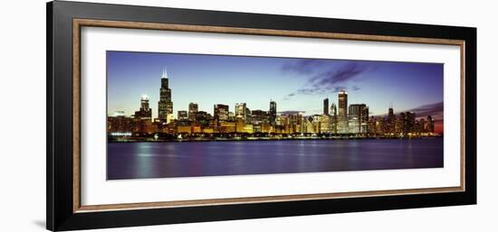 Buildings at the Waterfront, Lake Michigan, Chicago, Cook County, Illinois, USA-null-Framed Photographic Print