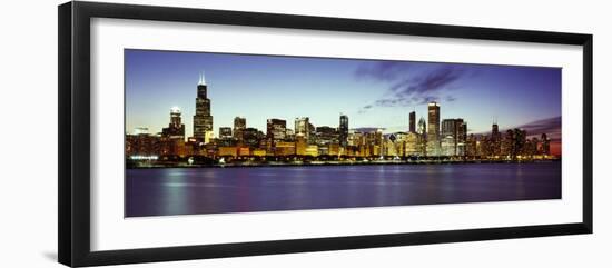 Buildings at the Waterfront, Lake Michigan, Chicago, Cook County, Illinois, USA-null-Framed Photographic Print