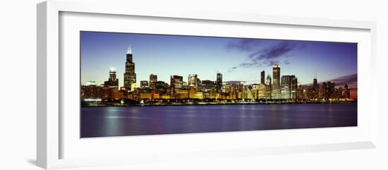 Buildings at the Waterfront, Lake Michigan, Chicago, Cook County, Illinois, USA-null-Framed Photographic Print