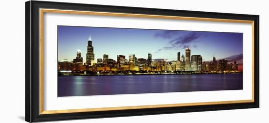 Buildings at the Waterfront, Lake Michigan, Chicago, Cook County, Illinois, USA-null-Framed Photographic Print