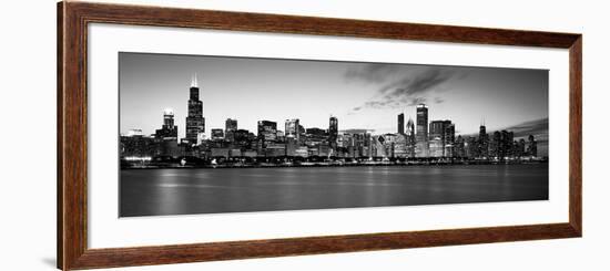 Buildings at the Waterfront, Lake Michigan, Chicago, Cook County, Illinois, USA-null-Framed Photographic Print