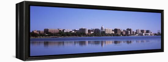 Buildings at the Waterfront, Lake Monona, Madison, Dane County, Wisconsin, USA-null-Framed Premier Image Canvas