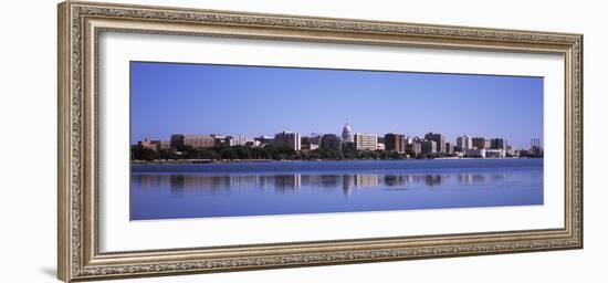 Buildings at the Waterfront, Lake Monona, Madison, Dane County, Wisconsin, USA-null-Framed Photographic Print