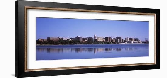 Buildings at the Waterfront, Lake Monona, Madison, Dane County, Wisconsin, USA-null-Framed Photographic Print