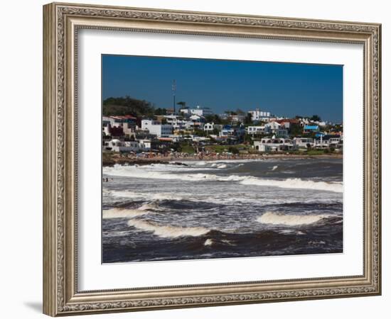 Buildings at the Waterfront, Playa La Boca, La Barra, Punta Del Este, Maldonado, Uruguay-null-Framed Photographic Print