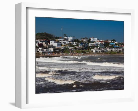 Buildings at the Waterfront, Playa La Boca, La Barra, Punta Del Este, Maldonado, Uruguay-null-Framed Photographic Print