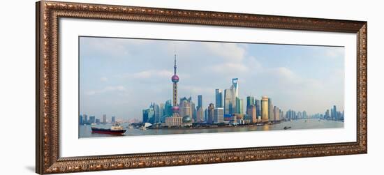 Buildings at the Waterfront, Pudong, Huangpu River, Shanghai, China-null-Framed Photographic Print