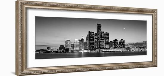 Buildings at the Waterfront, River Detroit, Detroit, Michigan, USA-null-Framed Photographic Print