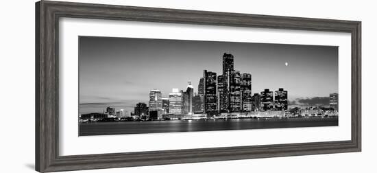 Buildings at the Waterfront, River Detroit, Detroit, Michigan, USA-null-Framed Photographic Print