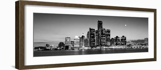 Buildings at the Waterfront, River Detroit, Detroit, Michigan, USA-null-Framed Photographic Print