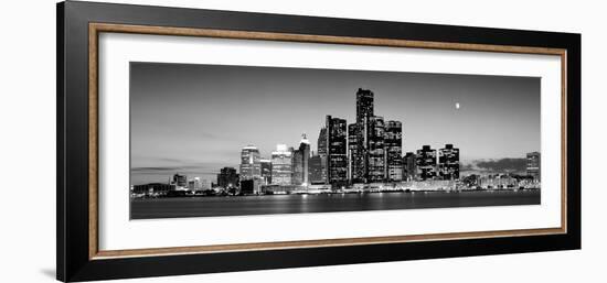 Buildings at the Waterfront, River Detroit, Detroit, Michigan, USA-null-Framed Photographic Print