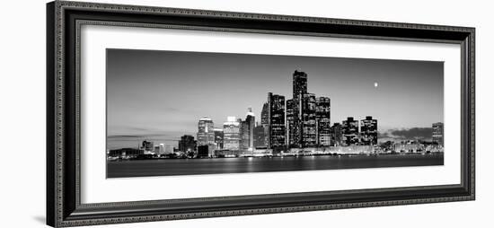 Buildings at the Waterfront, River Detroit, Detroit, Michigan, USA-null-Framed Photographic Print