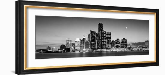 Buildings at the Waterfront, River Detroit, Detroit, Michigan, USA-null-Framed Photographic Print