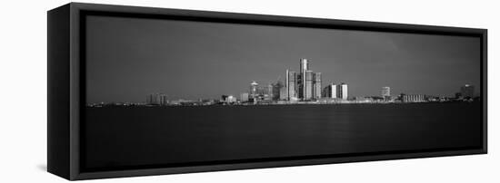 Buildings at Waterfront, Detroit, Michigan, USA-null-Framed Premier Image Canvas