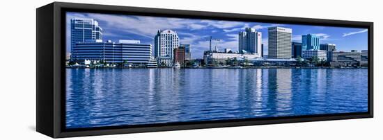 Buildings at Waterfront, Norfolk, Virginia, USA-null-Framed Premier Image Canvas