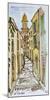 Buildings crowd the narrow streets, Saint-Tropez, French Riviera, France-Richard Lawrence-Mounted Photographic Print