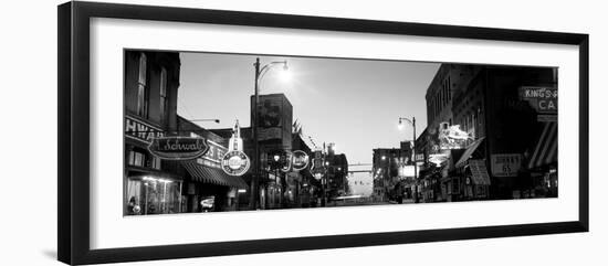 Buildings in a City at Dusk, Beale Street, Memphis, Tennessee, USA-null-Framed Photographic Print