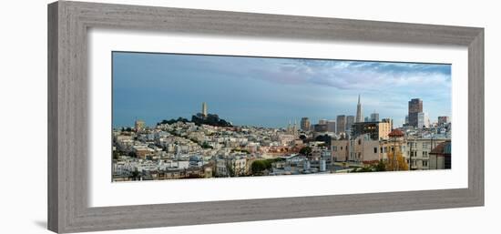 Buildings in a city, Coit Tower, San Francisco, California, USA-null-Framed Photographic Print