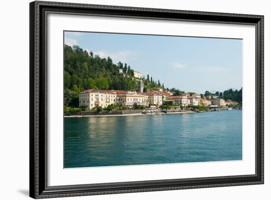 Buildings in a Town at the Waterfront, Bellagio, Lake Como, Lombardy, Italy-null-Framed Photographic Print