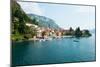 Buildings in a Town at the Waterfront, Varenna, Lake Como, Lombardy, Italy-null-Mounted Photographic Print