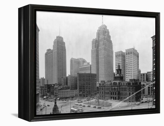 Buildings in Downtown Detroit-null-Framed Premier Image Canvas