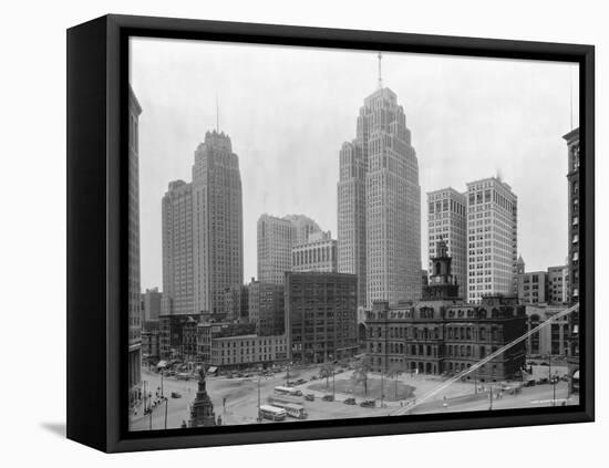 Buildings in Downtown Detroit-null-Framed Premier Image Canvas