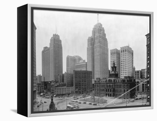Buildings in Downtown Detroit-null-Framed Premier Image Canvas