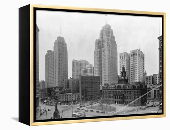 Buildings in Downtown Detroit-null-Framed Premier Image Canvas