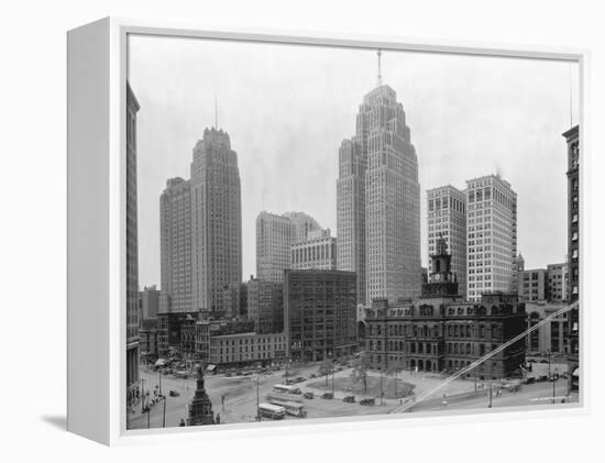 Buildings in Downtown Detroit-null-Framed Premier Image Canvas