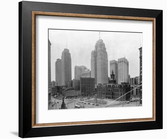 Buildings in Downtown Detroit-null-Framed Photographic Print