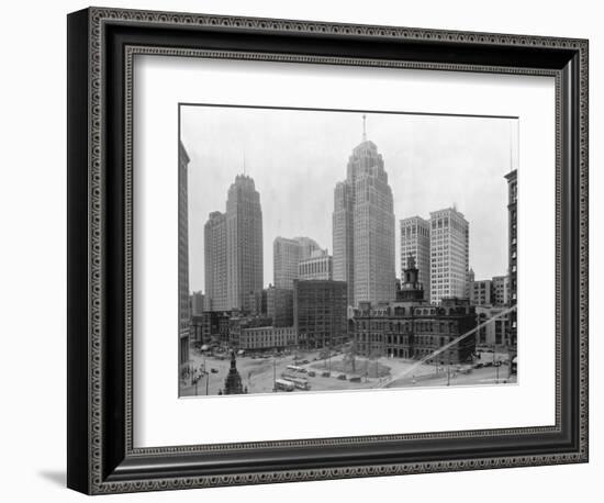 Buildings in Downtown Detroit-null-Framed Photographic Print