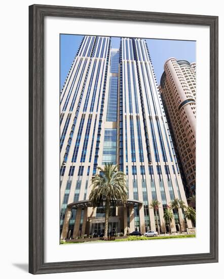 Buildings in E11 or Sheikh Zayed Road, Dubai, United Arab Emirates, Middle East-Nico Tondini-Framed Photographic Print