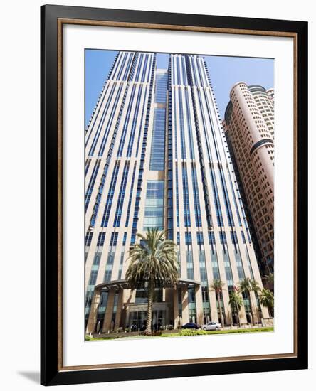 Buildings in E11 or Sheikh Zayed Road, Dubai, United Arab Emirates, Middle East-Nico Tondini-Framed Photographic Print