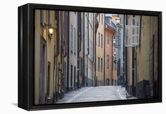 Buildings in Old Town, Gamla Stan, Stockholm, Sweden-null-Framed Stretched Canvas