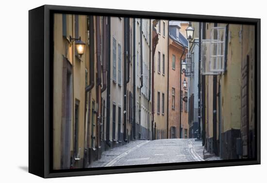 Buildings in Old Town, Gamla Stan, Stockholm, Sweden-null-Framed Stretched Canvas