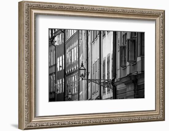 Buildings in old town, Gamla Stan, Stockholm, Sweden-null-Framed Photographic Print