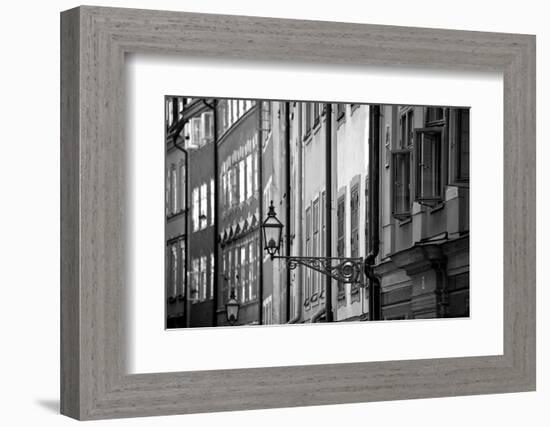 Buildings in old town, Gamla Stan, Stockholm, Sweden-null-Framed Photographic Print