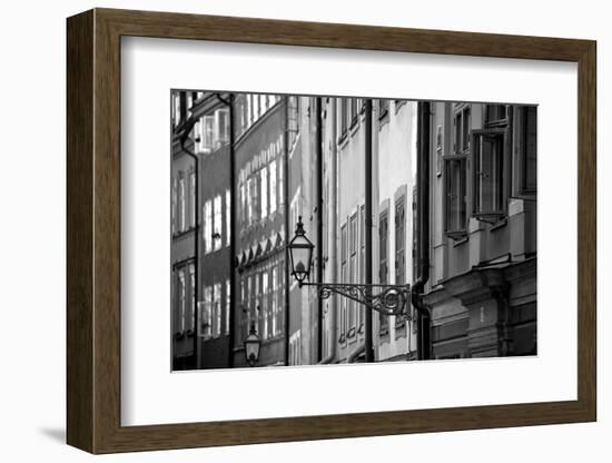 Buildings in old town, Gamla Stan, Stockholm, Sweden-null-Framed Photographic Print