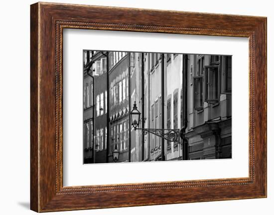 Buildings in old town, Gamla Stan, Stockholm, Sweden-null-Framed Photographic Print