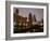 Buildings Lit Up at Dusk, Wortham Theater Center, Houston, Texas, USA-null-Framed Photographic Print