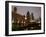 Buildings Lit Up at Dusk, Wortham Theater Center, Houston, Texas, USA-null-Framed Photographic Print