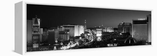 Buildings Lit Up at Night, Las Vegas, Nevada, USA-null-Framed Stretched Canvas