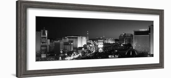 Buildings Lit Up at Night, Las Vegas, Nevada, USA-null-Framed Photographic Print