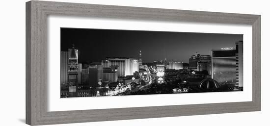 Buildings Lit Up at Night, Las Vegas, Nevada, USA-null-Framed Photographic Print