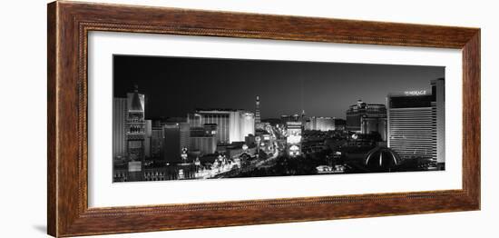 Buildings Lit Up at Night, Las Vegas, Nevada, USA-null-Framed Photographic Print