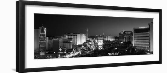 Buildings Lit Up at Night, Las Vegas, Nevada, USA-null-Framed Photographic Print