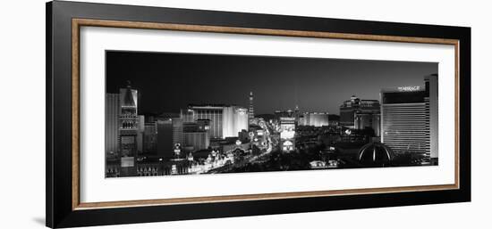 Buildings Lit Up at Night, Las Vegas, Nevada, USA-null-Framed Photographic Print