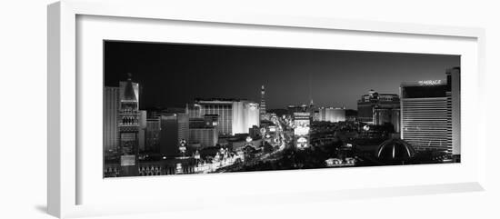 Buildings Lit Up at Night, Las Vegas, Nevada, USA--Framed Photographic Print